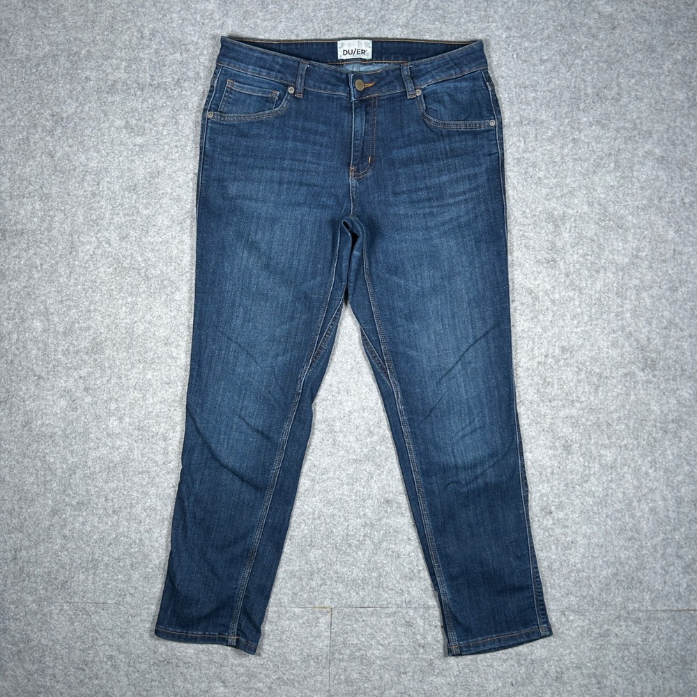 DU/ER Denim Jeans Womens 29x28 Blue Performance Slim Stretch Comfort Casual